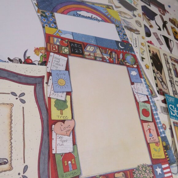 Warm Colors Kids, School & Graduation Scrapbook Pages and stickers - Picture 3 of 14